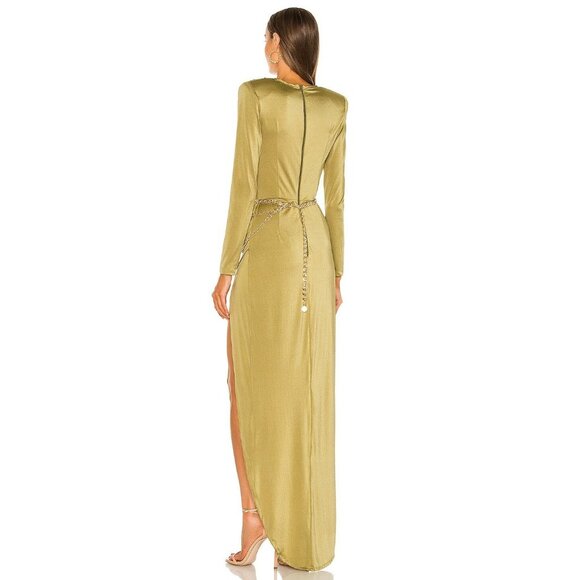 Bronx and Banco Maxi Dress in Olive Green Chain - Picture 4 of 4